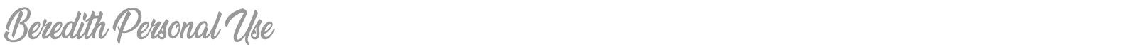 Beredith font preview